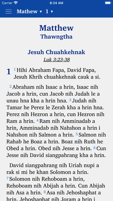 Hakha Bible Thiang Screenshot