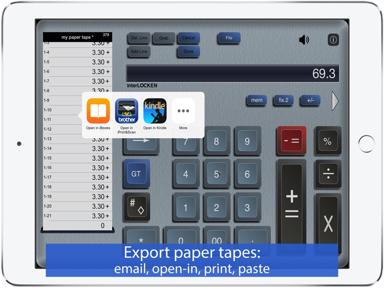 Adding Machine 10Key for iPad screenshot-3