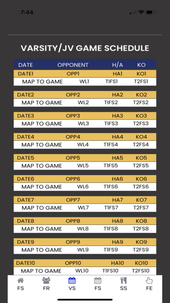 Neuqua Wildcats Rugby Fan App