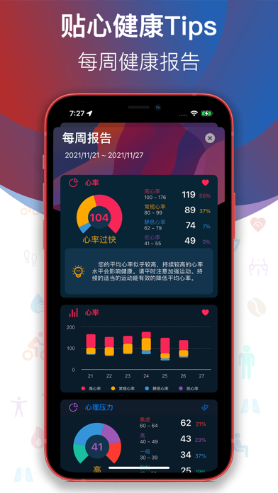 哈特健康Pro:心率&血氧&心脏&心理测试