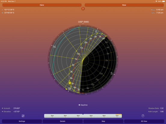Sun Seeker - Tracker & Compass iPad app afbeelding 7