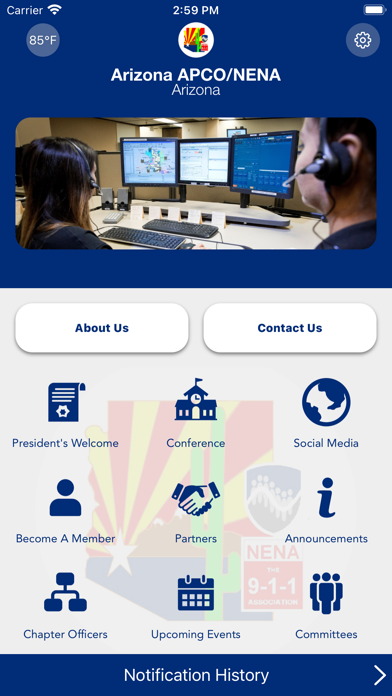 Arizona APCO/NENA Screenshot