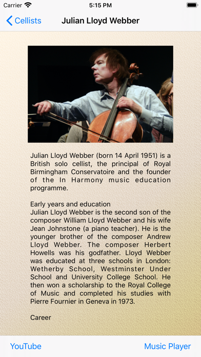 Screenshot #3 pour The Great Cellists