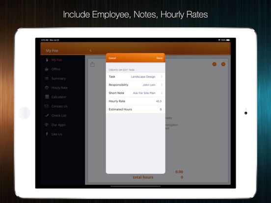 My Fee iPad screenshot