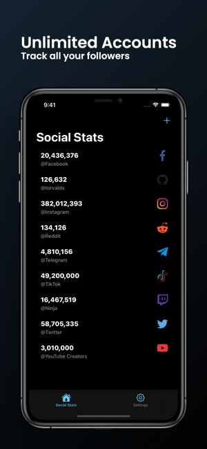 Social Stats Widget & Counter on the App Store