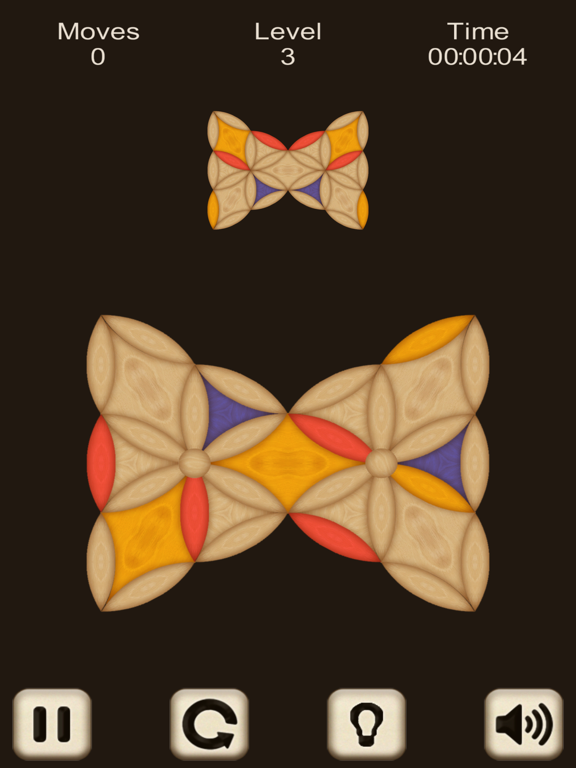 Hard Wood Puzzle. Triangle iPad screenshot