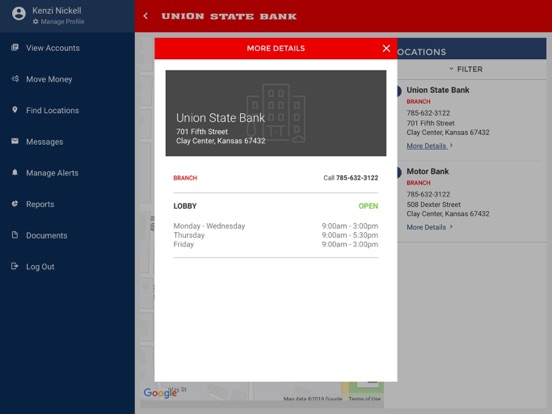 Union State Bank Clay Center iPad screenshot 4 - Finance app