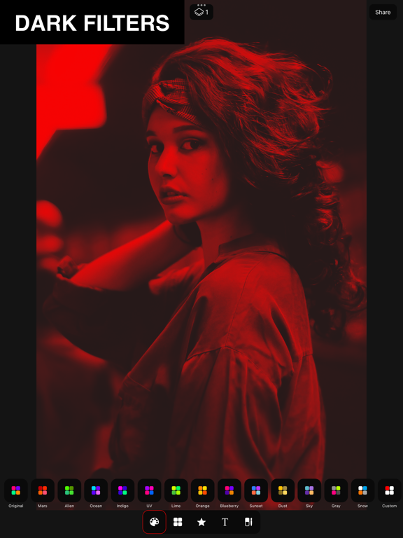 Screenshot #4 pour Red – Filtres sombres