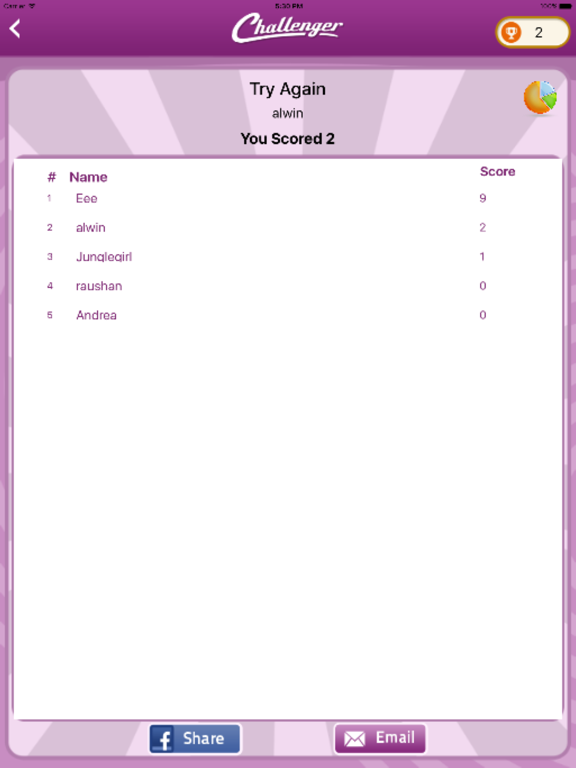 Screenshot #5 pour Challenger App