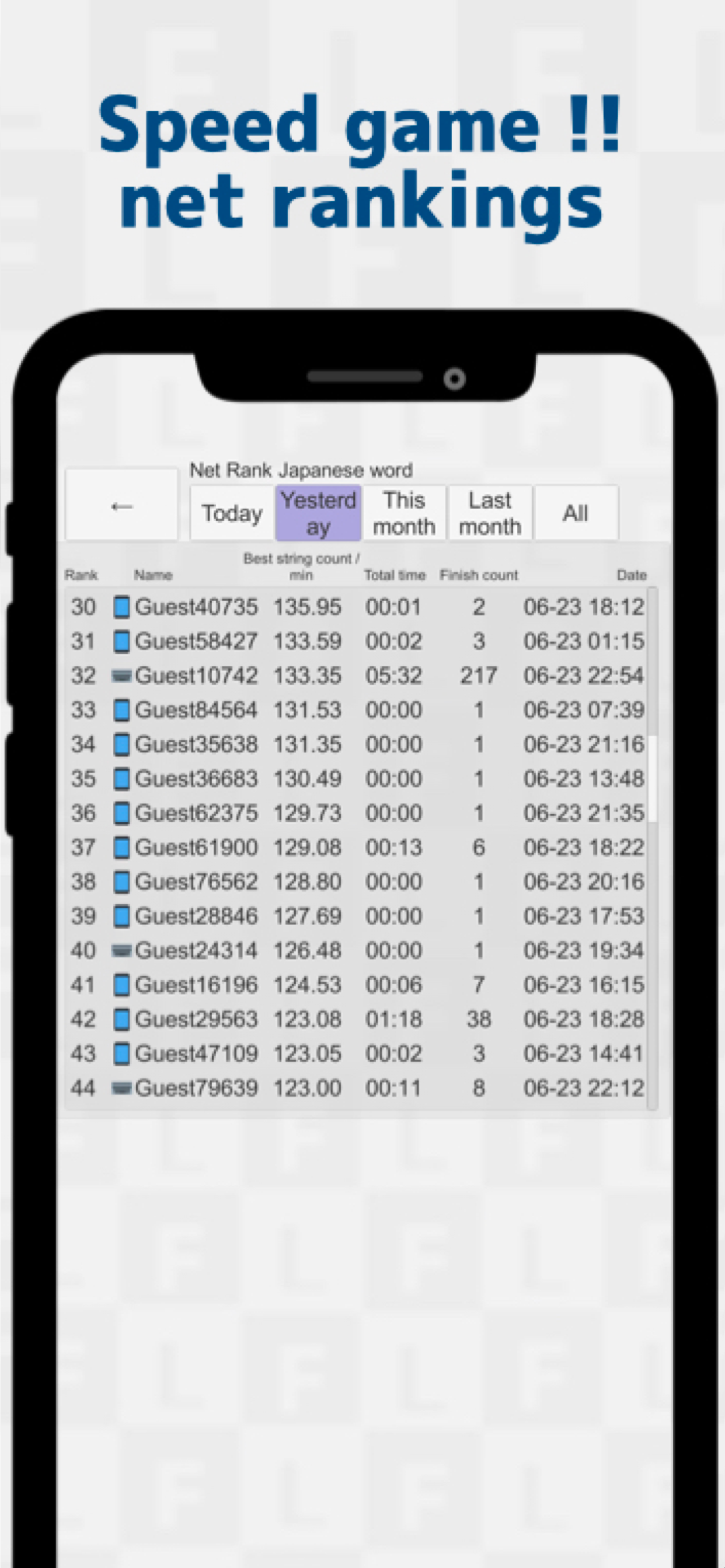 Japanese FlickTyping practice