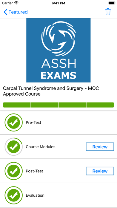 ASSH Exams iPhone screenshot 5 - Education app