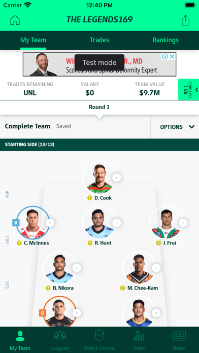 NRL Fantasy Screenshot