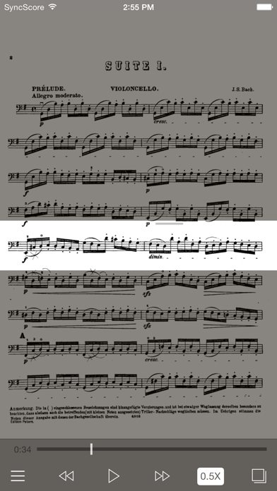 Screenshot #2 pour Bach Cello Suites - SyncScore