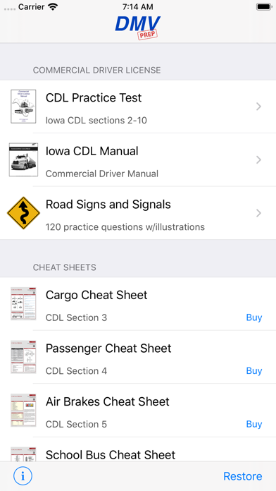 Screenshot #1 pour Iowa CDL Test Prep