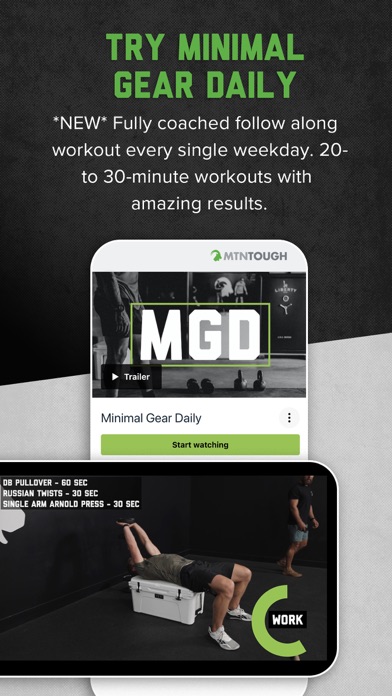 MTNTOUGH: Home & Gym Workouts Screenshot