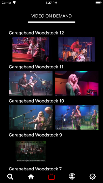 Garage-band Woodstock TV Screenshot
