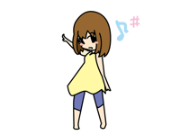 Girl dancing sticker