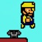 Can you help the construction worker through this 8-Bit Land