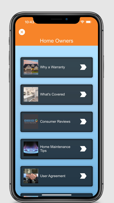 Choice Home Warranty Screenshot