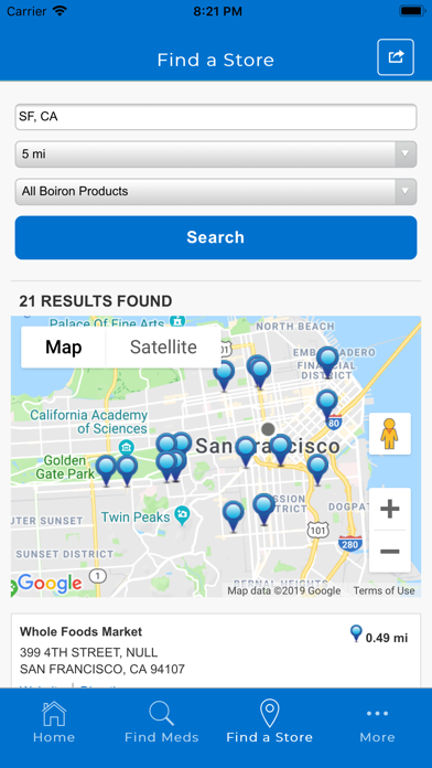 Boiron Medicine Finder Screenshot