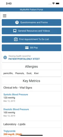 Game screenshot MyMoffitt Patient Portal mod apk
