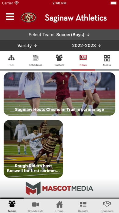 EMS ISD Athletics Screenshot