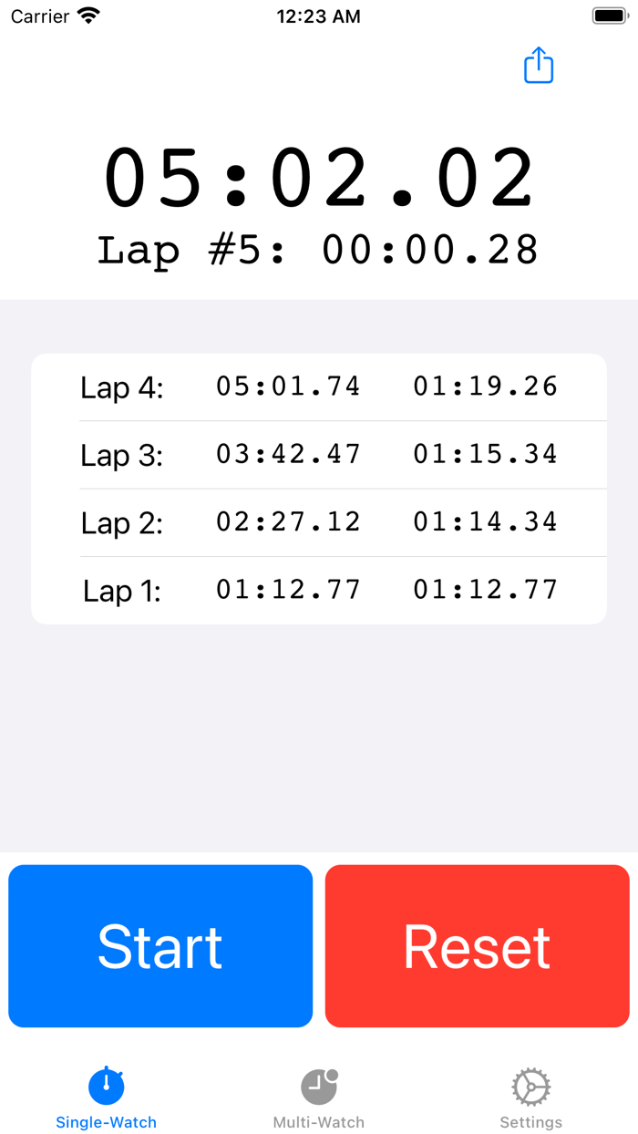 Simple Stop Watch Timer
