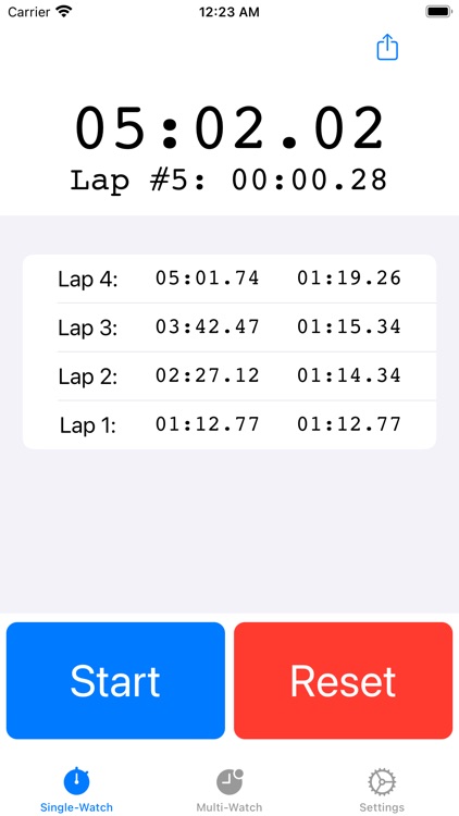 Simple Stop Watch Timer