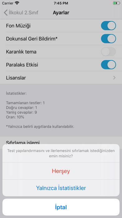 Test Merkezi İlkokul 2.Sınıf Screenshot