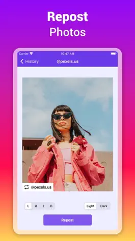 Game screenshot Repost for Story, Posts, Reels apk