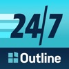 Outline 24/7 icon