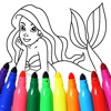 Mermaids coloring pages icon