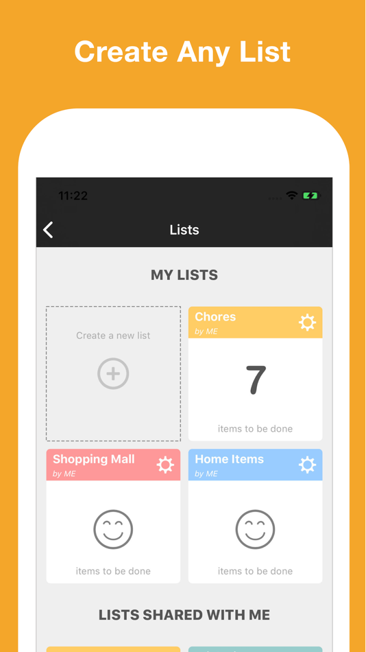 #2. Listington: Simple To-Do Lists (iOS) Podle: Anzytron, LLC