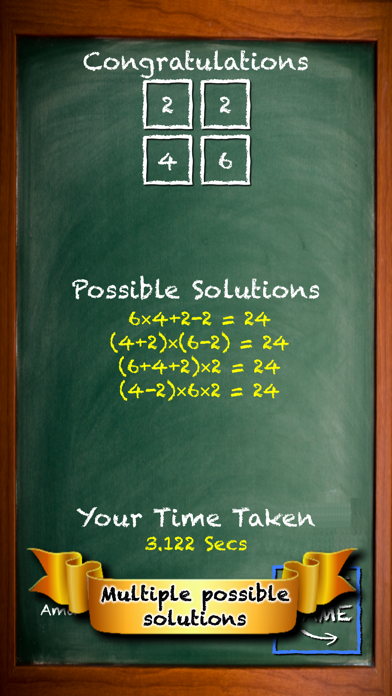 Fun Math - 24 Game Maths Cards Screenshot