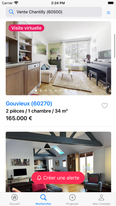 PAP immobilier vente location Screenshot