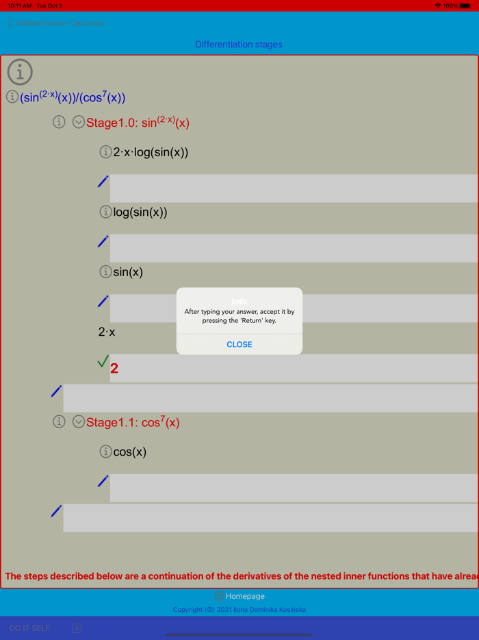 DifferentiationCalculator