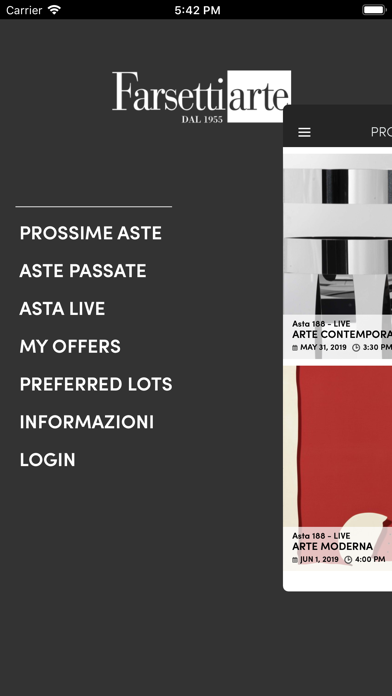 Farsetti Arte Screenshot
