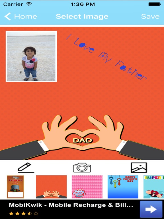 Screenshot #6 pour Salutations la fête des pères