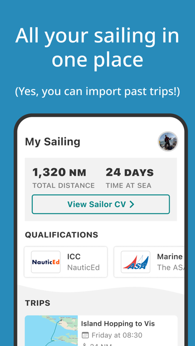 SailTies: Logbook GPS Tracking Screenshot