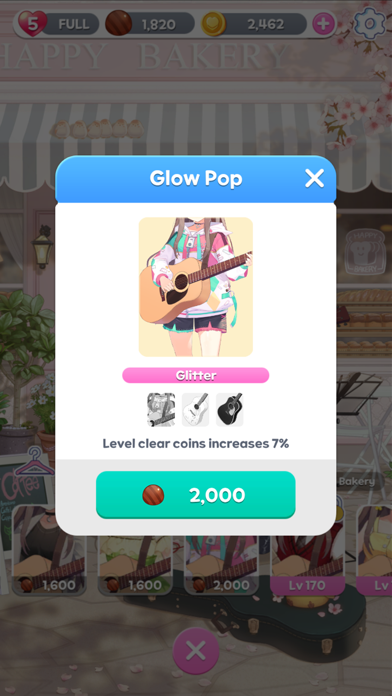 Guitar Girl Match 3 Screenshot