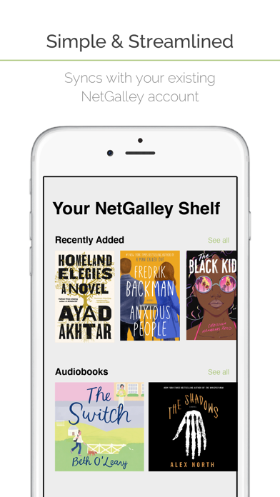 NetGalley Shelf Screenshot
