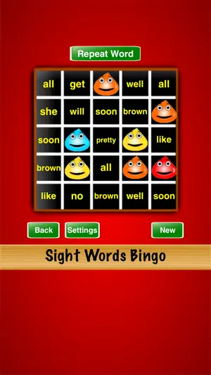 Sight Words Bingo screenshot 2