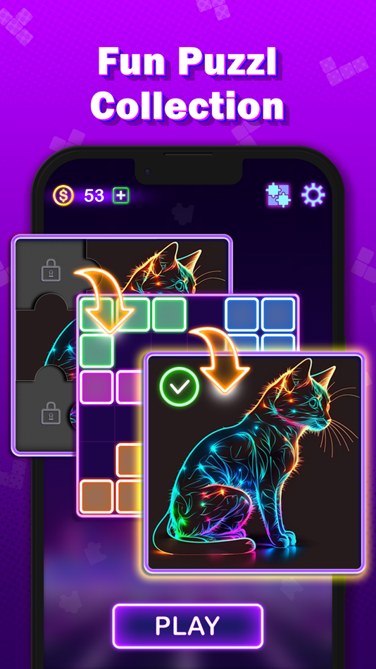 #4. Glow Block Puzzle - 8x8 neon (iOS) 由: 于芬 权