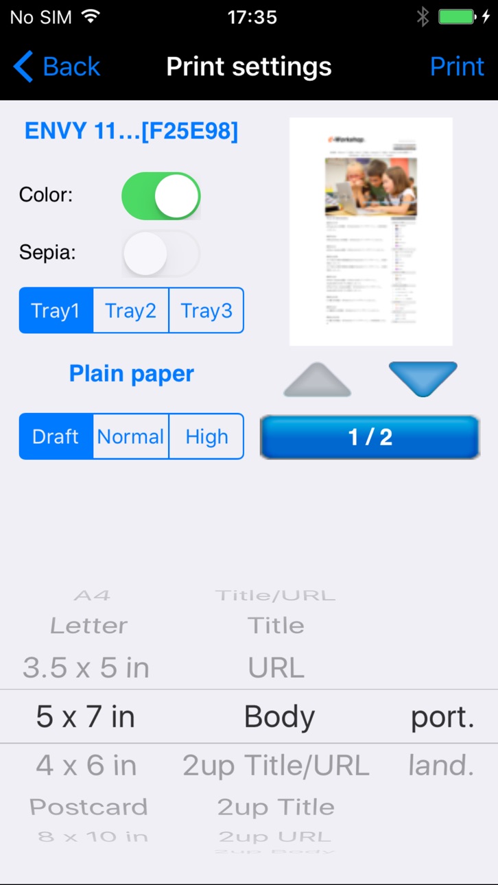 iPhone screenshot