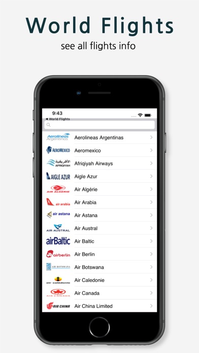 World Flights: See Live flight Screenshot