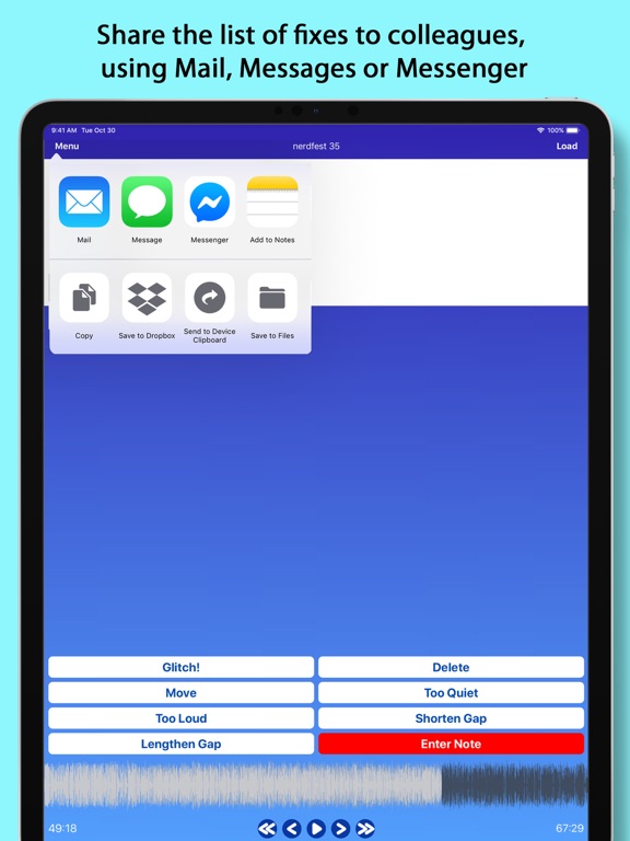 EditPoint iPad screenshot 5 - Music app