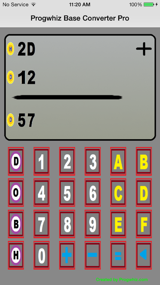 Progwhiz Base Calculator Pro (iOS) 由: Mark Raymond Progwhiz Base Calculator Pro (iOS) 由: Mark Raymond