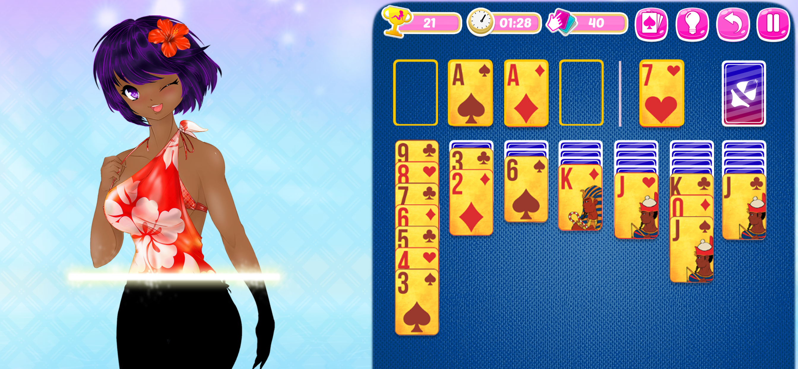 Solitaire Manga Girls screenshot 5