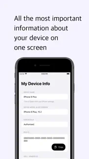 my device info iPhone Captures Décran 3