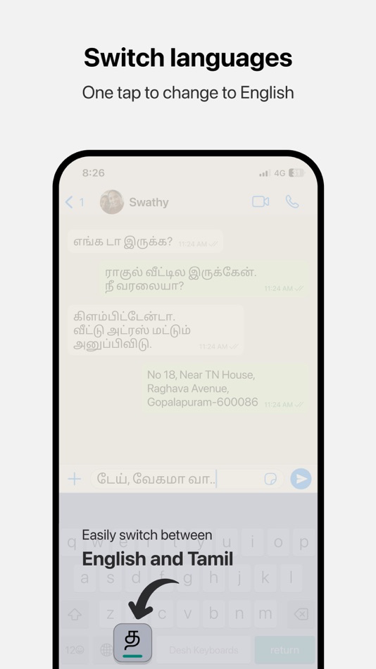 #3. Desh Tamil Keyboard (iOS) Podle: ClusterDev Technologies Private Limited